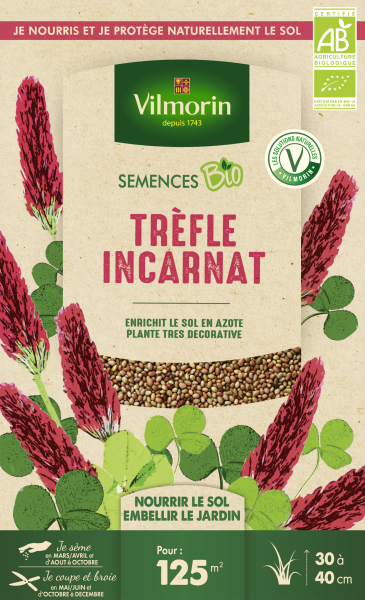 Engrais verts - Engrais vert trèfle incarnat - BIO - Grand modèle - PACKAGING_RECTO